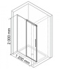 Душевая дверь в нишу Wasserkraft 58R05 120 х 200 см, стекло прозрачное, профиль хром