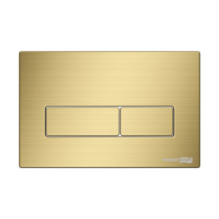 Инсталляция для унитаза Wasserkraft Glan 66TLT.010.ME.WH.MG03, декоративная стеклянная панель белая, механическая кнопка смыва золото матовое