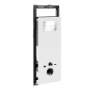 Инсталляция для унитаза Wasserkraft Salm 27TLT.010.ME.WH.CH04, декоративная стеклянная панель белая, механическая кнопка смыва хром