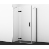Душевой уголок Wasserkraft Aller Black L/R, 120 х 100 см, стекло прозрачное, 10H10LBLACK