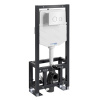 Инсталляция для унитаза Wasserkraft Dill 61TLT.010.ME.WH01, механическая клавиша белая, ободки хром