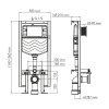 Инсталляция для унитаза Wasserkraft Vils 56TLT.010.ME.MB01, механическая клавиша черная матовая