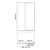 Душевая дверь в нишу Wasserkraft Aula 11P12, 100 см, профиль хром, стекло прозрачное