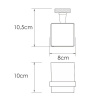 Стакан для щеток Wasserkraft Tauber K-64428, держатель никель