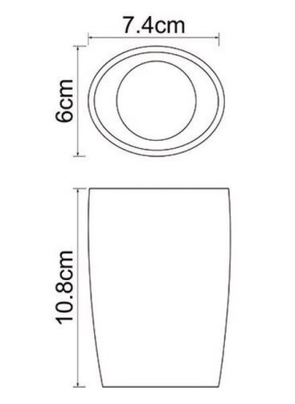 Стакан для зубных щеток Wasserkraft Dinkel, K-4628