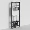 Инсталляция для унитаза Wasserkraft Alme 15TLT.010.ME.PB01, механическая клавиша черная, ободки хром