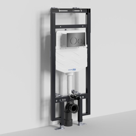 Инсталляция для унитаза Wasserkraft Dinkel 58TLT.010.ME.PB02, механическая клавиша черная