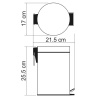 Корзина для мусора Wasserkraft Серия К, с педалью, 3 л, K-633