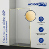 Душевая дверь в нишу Wasserkraft Aisch 55P12, 100 х 200 см, профиль матовое золото, стекло прозрачное