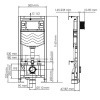 Инсталляция для унитаза Wasserkraft Aller 10TLT.010.ME.PB01, с механической кнопкой смыва цвет - черный глянцевый