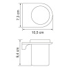 Стакан для зубных щеток Wasserkraft Kammel, стеклянный, К-8328