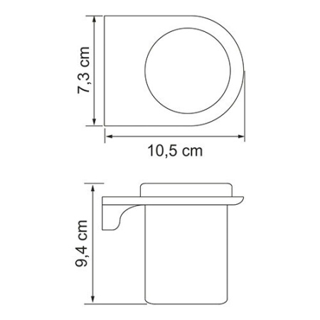 Стакан для зубных щеток Wasserkraft Kammel, стеклянный, К-8328
