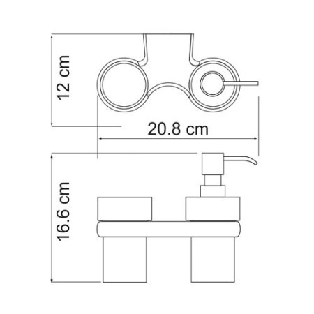 Держатель стакана и дозатора Wasserkraft Berkel, K-6889