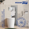 Смывной бачок для унитаза Wasserkraft Aller 10TLT.031.ME.PB01, с механической кнопкой смыва цвет - черный глянцевый