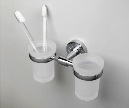 Стакан с держателем Wasserkraft Isen, двойной, K-4028D