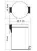 Корзина для мусора Wasserkraft Серия К, 7 л, с педалью, K-637