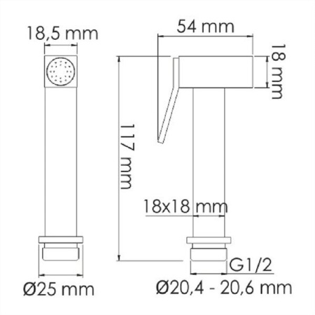 Гигиенический душ Wasserkraft Sauer, А71097, со смесителем, C ВНУТРЕННЕЙ ЧАСТЬЮ, C ВНУТРЕННЕЙ ЧАСТЬЮ, глянцевое золото