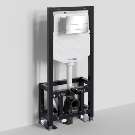 Инсталляция для унитаза Wasserkraft Dill 61TLT.010.ME.BN04, механическая клавиша никель