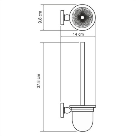 Ершик для унитаза Wasserkraft Regen, K-6927