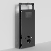 Инсталляция для унитаза Wasserkraft Salm 27TLT.010.ME.BL.MB02, декоративная стеклянная панель черная, механическая кнопка смыва черная матовая