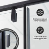 Душевой уголок Wasserkraft Elbe, 100 х 80 см, профиль черный, стекла прозрачные, 74P17