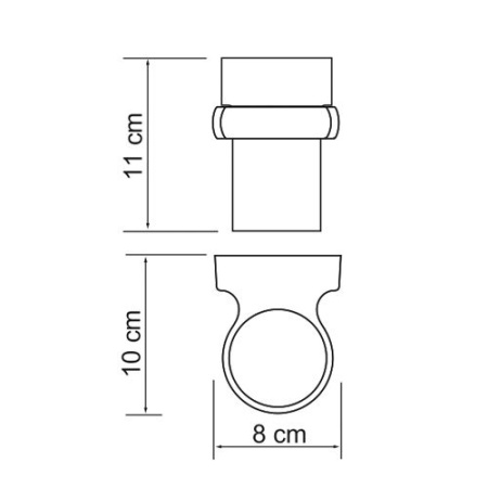 Стакан с держателем Wasserkraft Berkel, K-6828