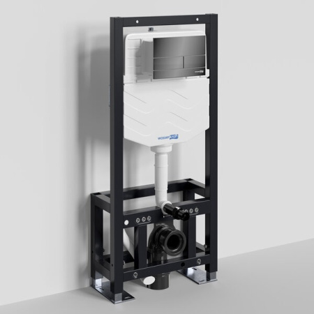 Инсталляция для унитаза Wasserkraft Dill 61TLT.010.ME.PB04, механическая клавиша черная