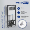 Инсталляция для унитаза Wasserkraft Aller 10TLT.010.ME.PB01, с механической кнопкой смыва цвет - черный глянцевый