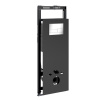 Инсталляция для унитаза Wasserkraft Salm 27TLT.010.ME.BL.CH04, декоративная стеклянная панель черная, механическая кнопка смыва хром