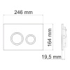 Инсталляция для унитаза Wasserkraft Glan 66TLT.010.ME.BL.CH01, декоративная стеклянная панель черная, механическая кнопка смыва хром
