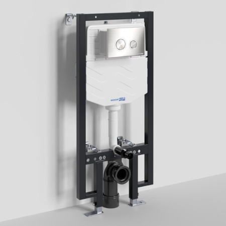 Инсталляция для унитаза Wasserkraft Vils 56TLT.010.ME.BN01, механическая клавиша никель