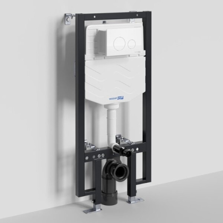 Инсталляция для унитаза Wasserkraft Vils 56TLT.010.ME.WM02, механическая клавиша белая матовая