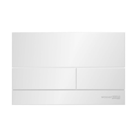Инсталляция для унитаза Wasserkraft Abens 20TLT.010.ME.WH.WH04, декоративная стеклянная панель белая, механическая кнопка смыва белая