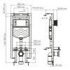 Инсталляция для унитаза Wasserkraft Dinkel 58TLT.010.ME.PB02, механическая клавиша черная