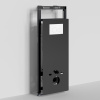Инсталляция для унитаза Wasserkraft Salm 27TLT.010.ME.BL.WM02, декоративная стеклянная панель черная, механическая кнопка смыва белая матовая